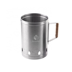 Portable Lighter Camping Bucket Barbecue Smoke Charcoal Chimney Starter Fire Barbecue