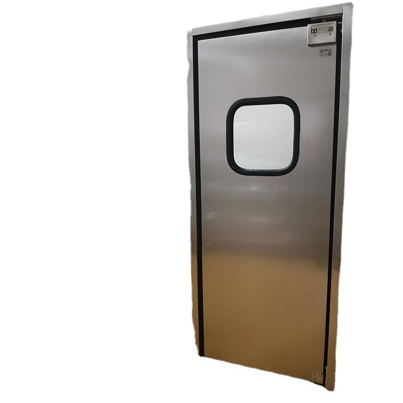 Customized stainless steel free door logistics warehouse anti-collision two-way double opening fire door