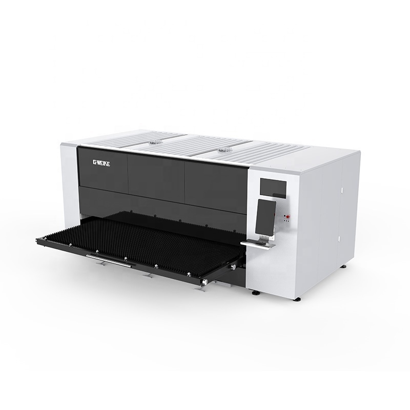 steel metal laser cutting machine laser cutter for metal 2000w 2kw aluminium laser cutter with special Push pull platform