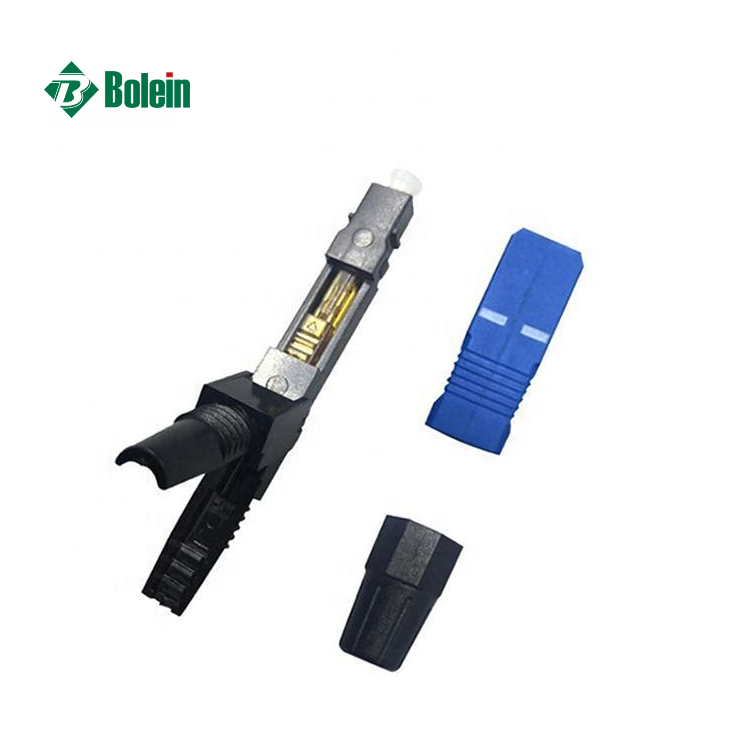 Fiber-Optic Home Embedded Quick Connector Telecom Optical Pigtail Leather Cable Cold Fiber SC/UPC Fast Connector