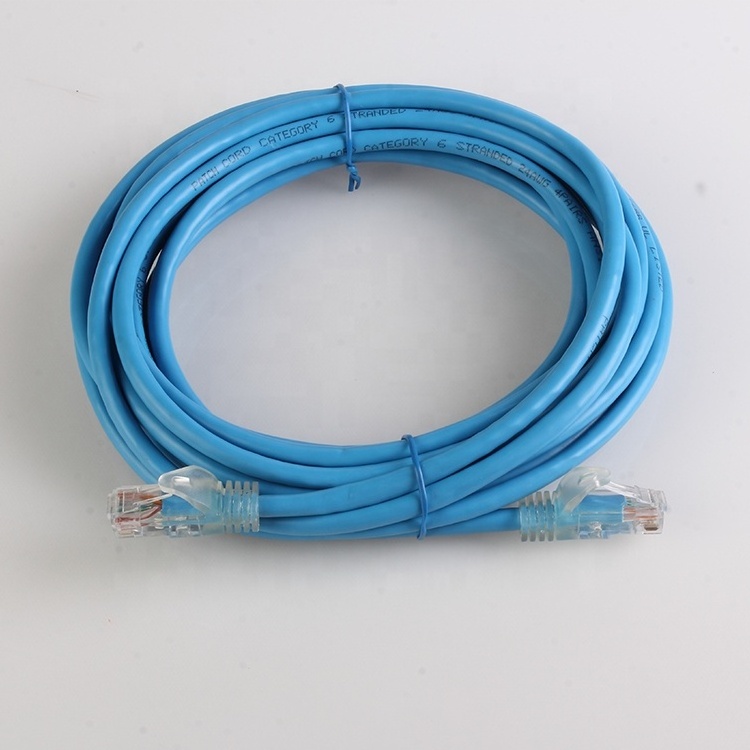 HIgh Quality Flu-ke Test Passed RJ45 Patch Leads 24AWG Stranded Bare Copper Network Cat.6 UTP 0.3m Patch Cable