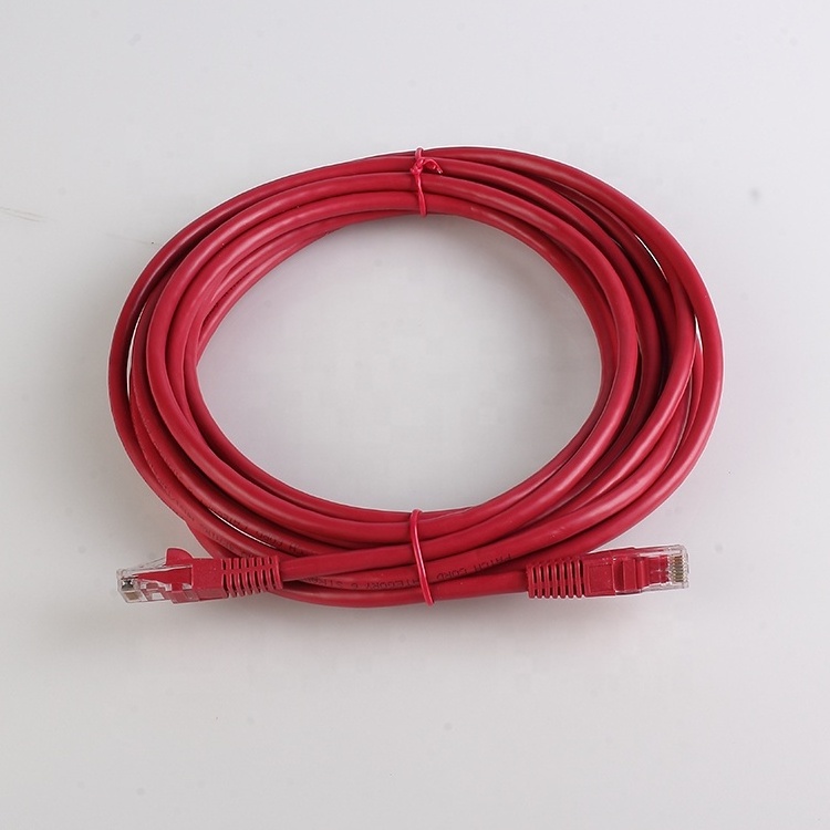 HIgh Quality Flu-ke Test Passed RJ45 Patch Leads 24AWG Stranded Bare Copper Network Cat.6 UTP 0.3m Patch Cable