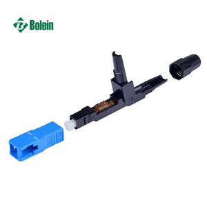 Fiber-Optic Home Embedded Quick Connector Telecom Optical Pigtail Leather Cable Cold Fiber SC/UPC Fast Connector