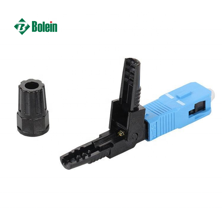 Fiber-Optic Home Embedded Quick Connector Telecom Optical Pigtail Leather Cable Cold Fiber SC/UPC Fast Connector