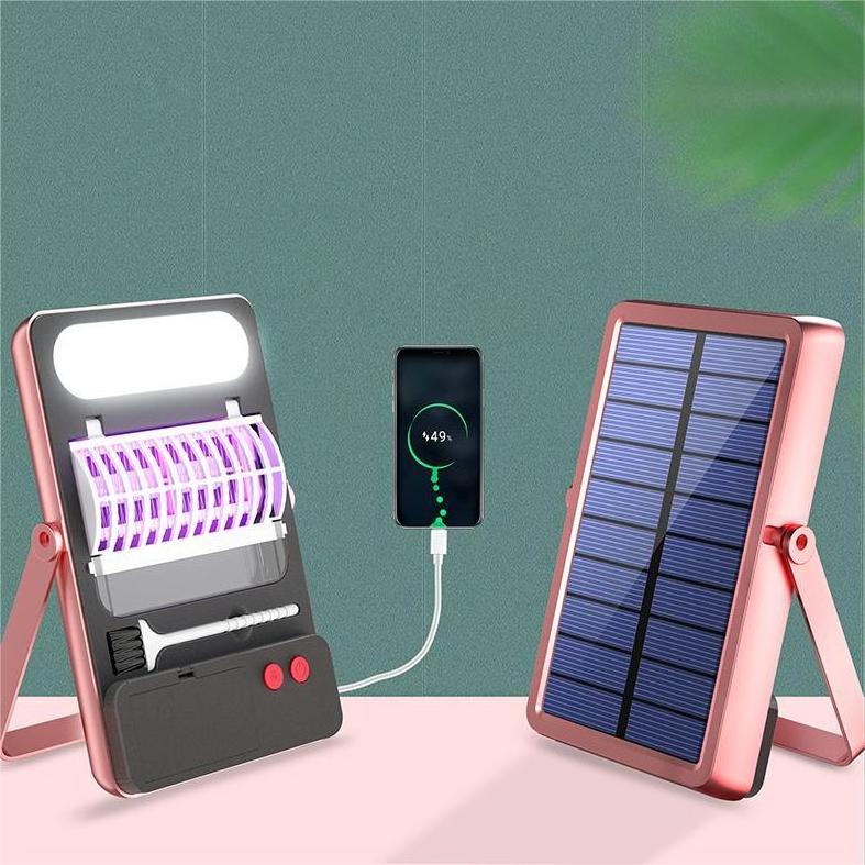 Solar Mosquito Lamp Fly Lamp Restaurant Camping Portable Emergency Lamp Solar Mosquito Killer Light