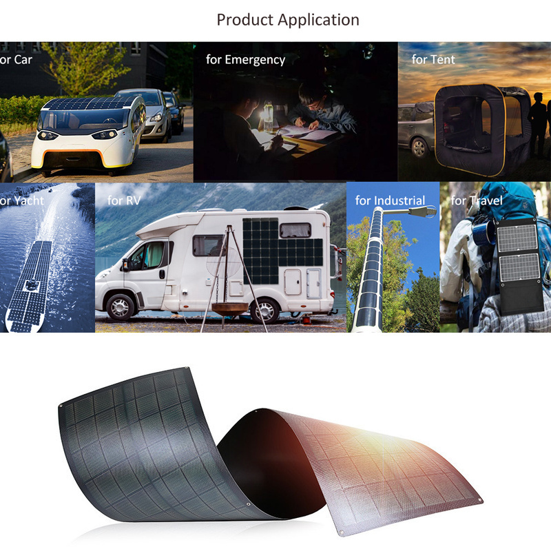 CIGS Rollable flexible Solar Panel 80W 75w Solar Panel for Thin-Film for RV use