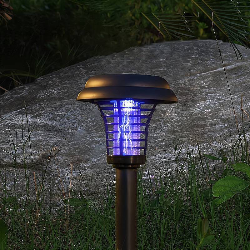 Outdoor Garden Solar Power Bug Zapper Mosquito Killer Garden Lamp