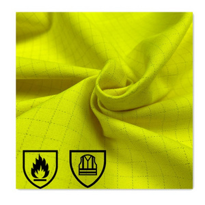 Fluorescent modacrylic fire retardant fabric Hi-vis  modacrylic cotton antistatic fabric