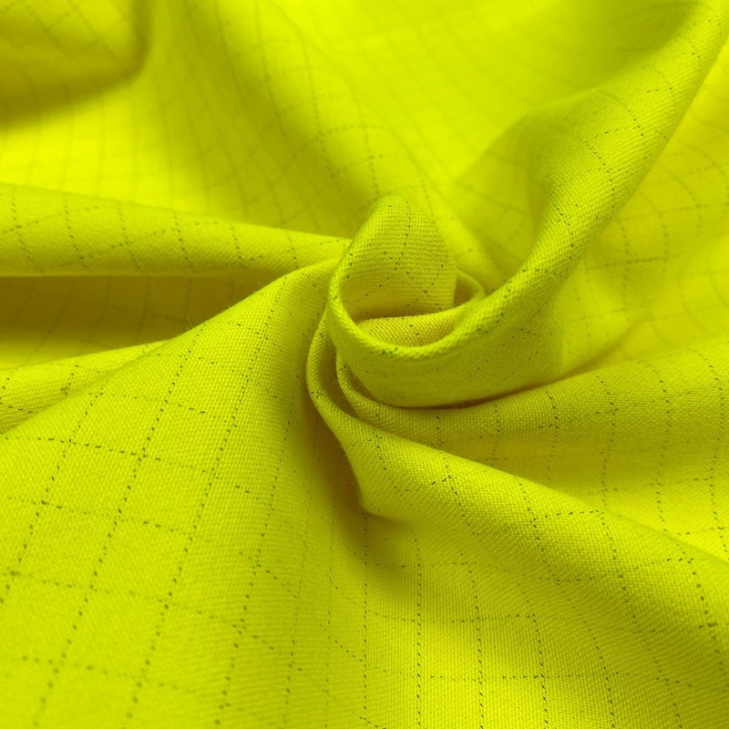 FR modacrylic fabric in blend with cotton hi vis flame resistant modacrylic fabric