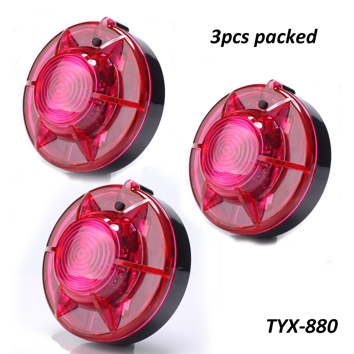 Red LED Warning Safety Flashing Strobe Beacon Light Flashlight with Magnetic Base for Vehicle Truck Tractor Golf Carts UTV Car