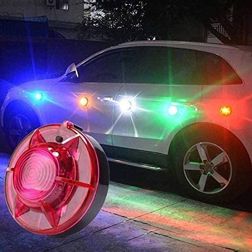 Red LED Warning Safety Flashing Strobe Beacon Light Flashlight with Magnetic Base for Vehicle Truck Tractor Golf Carts UTV Car