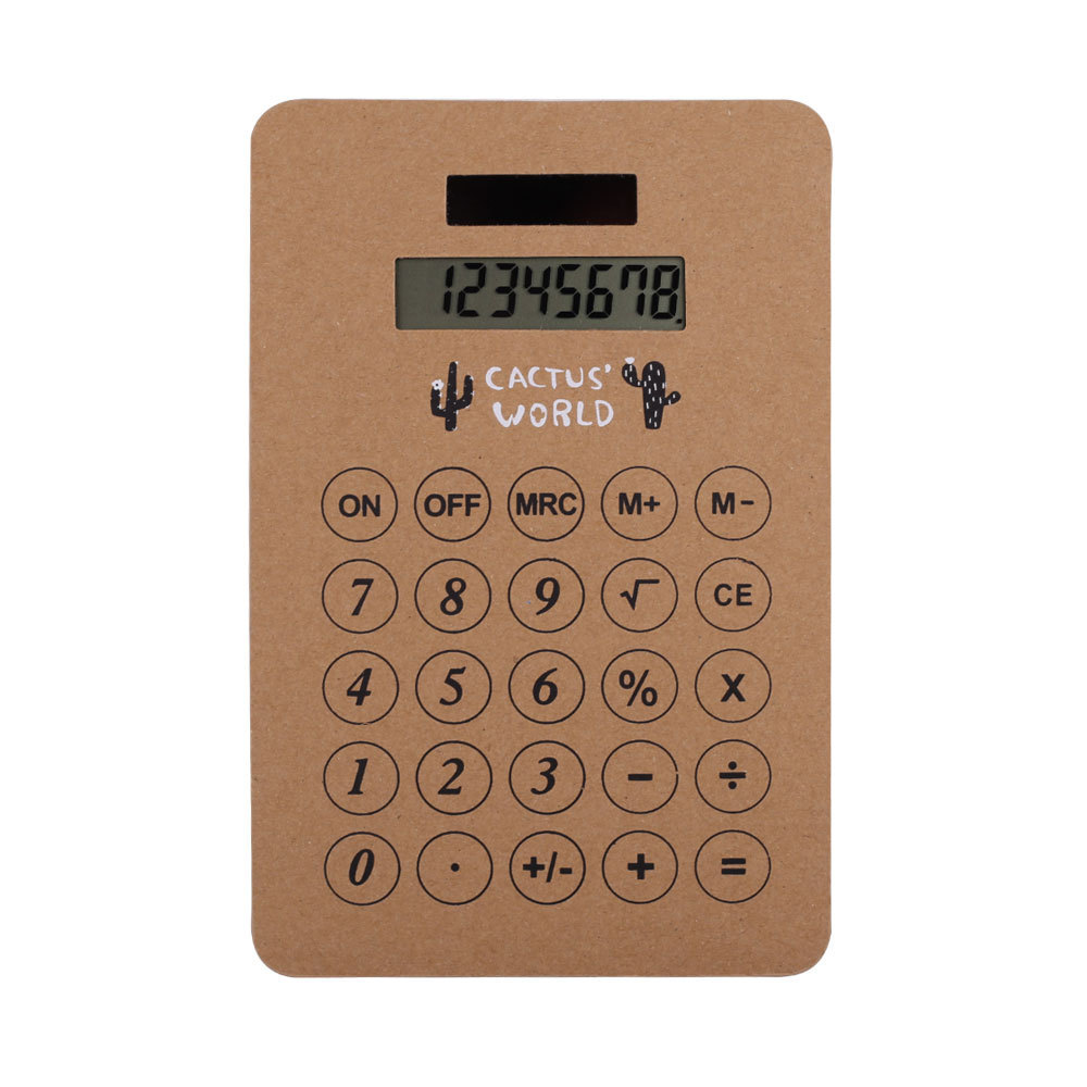 BSCI ISO9001 Big Position for Customized Logo Cartoon Printing Kraft Paper Touch Screen Mouse Pad Calculator Solar