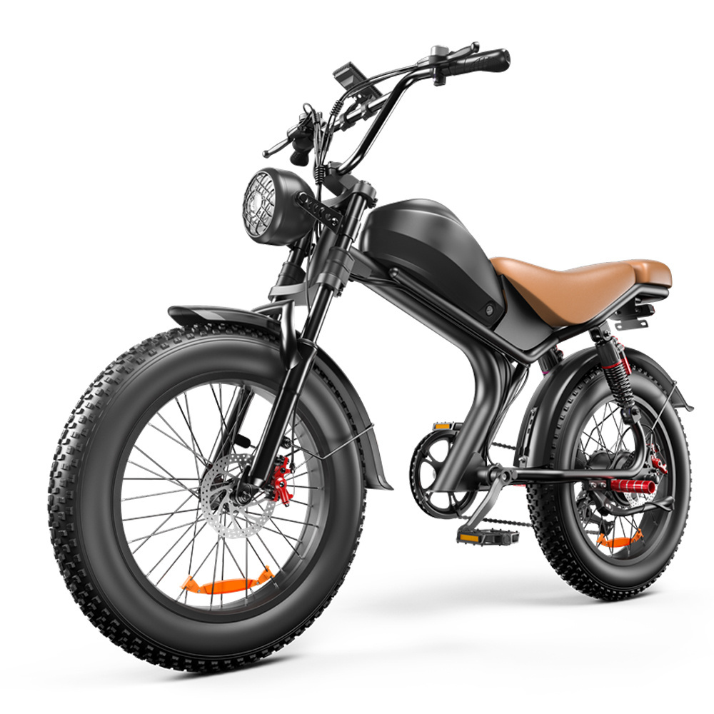 EU stock 48v 20ah retro adult off road 20 inch electric bicycle 1000w fat tire mountain ebike