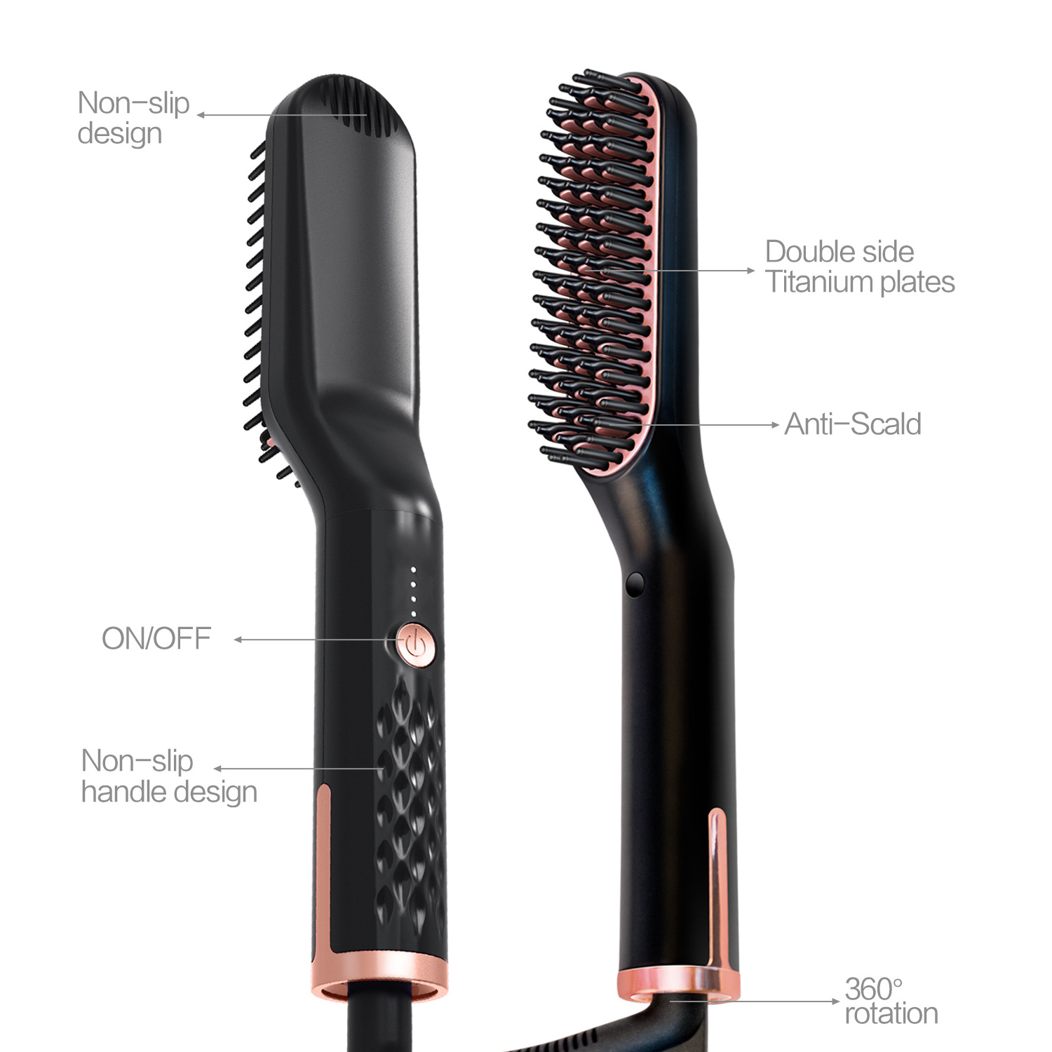 New Product Ideas Beard Straightener For Men Ionic Hair Brush Good Quality Men's Hair Straightener