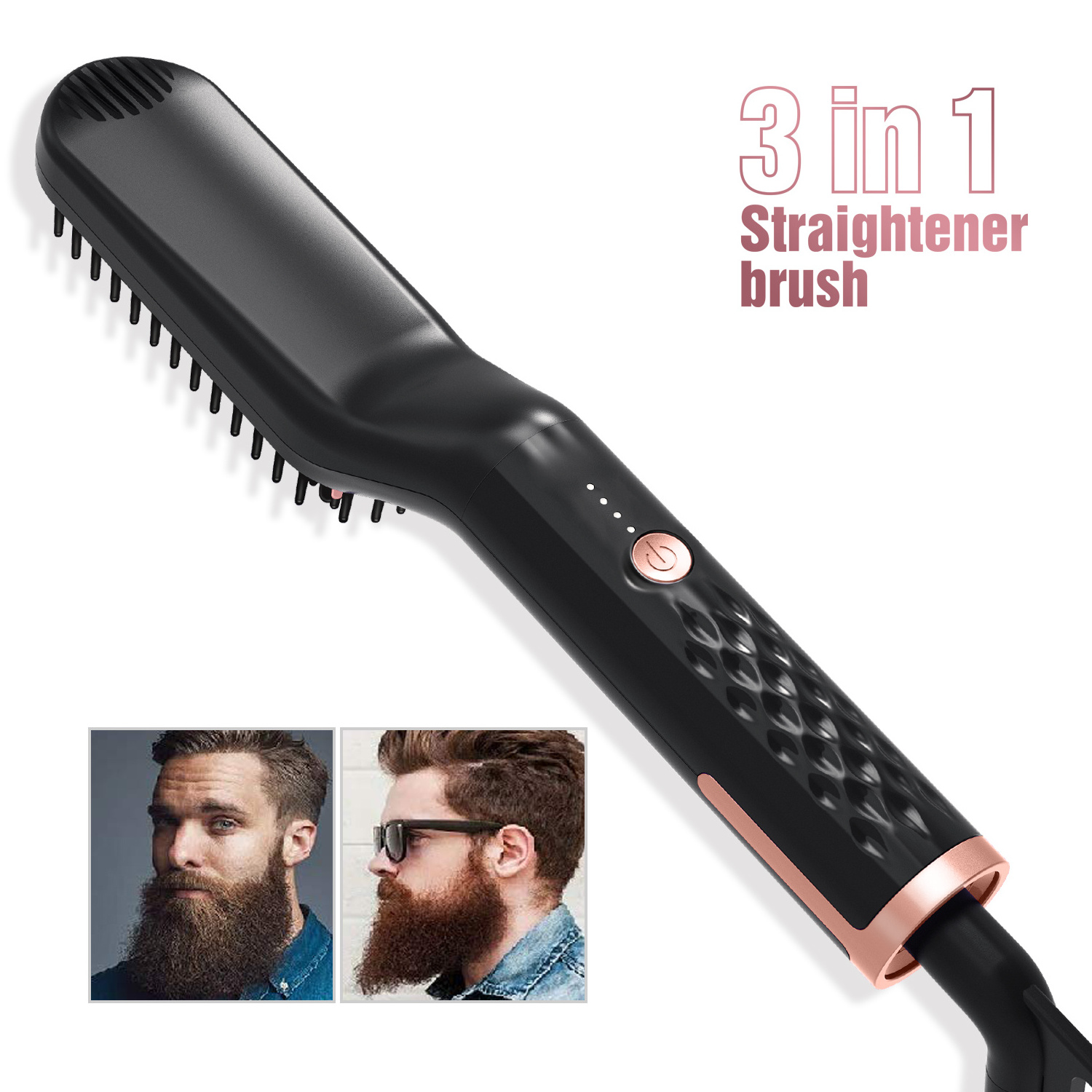 New Product Ideas Beard Straightener For Men Ionic Hair Brush Good Quality Men's Hair Straightener