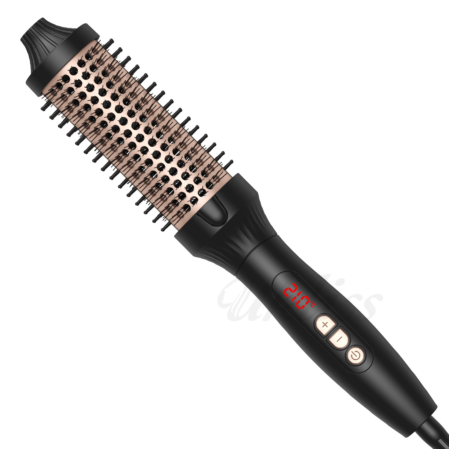 Electric Hot Hair Curling Iron Brush LCD Ceramic Salon Hair Straightener Comb 360 Rotating Wave Hair Thermal Round Brush