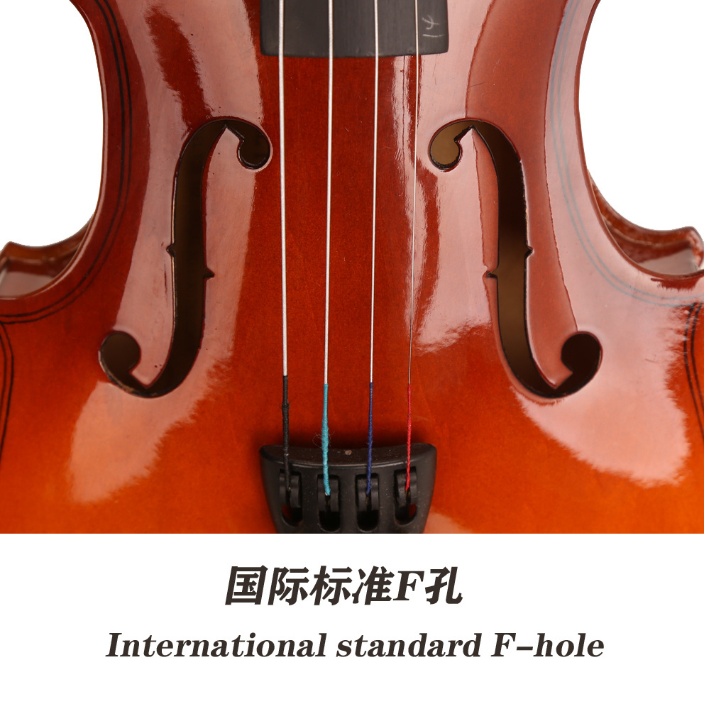 High Quality Handmade Professional Full Size 4/4 1/2 3/4 Violin Accept Custom Music Instrument Student Violin Made in China