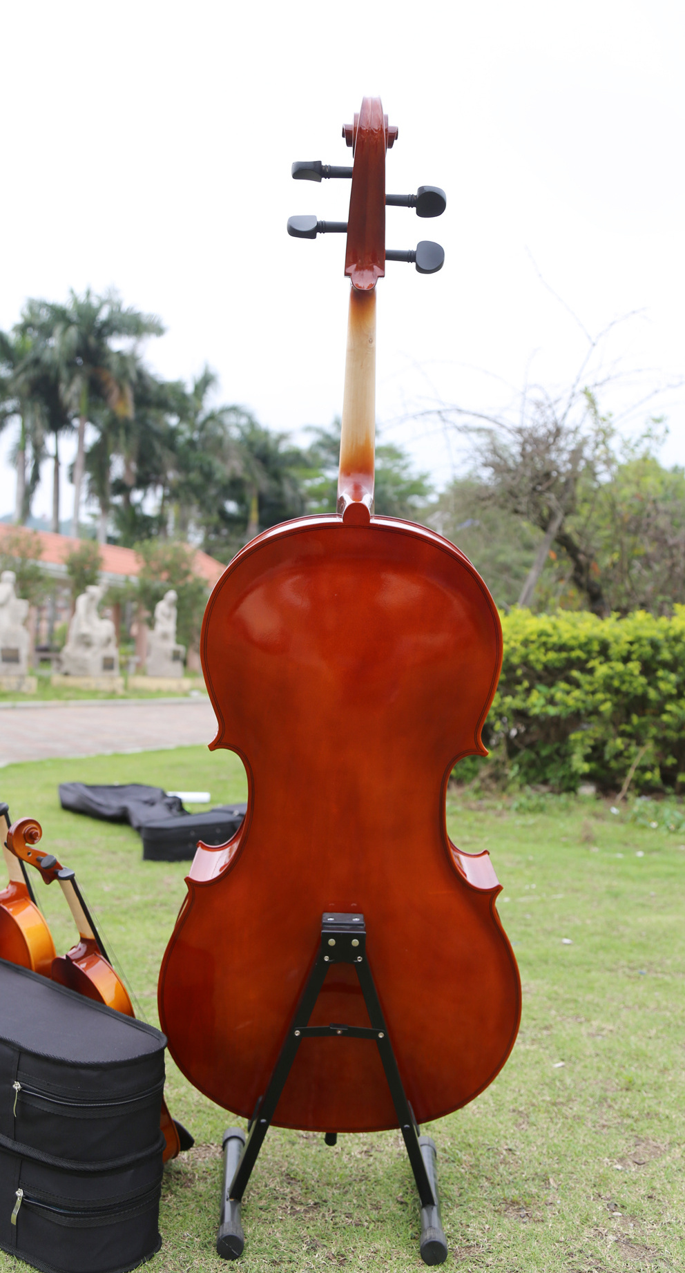 Wholesale Manufacture Full Size Cello 4/4 Professional with Cello Bow Basswood Top High Quality Cello Made in China