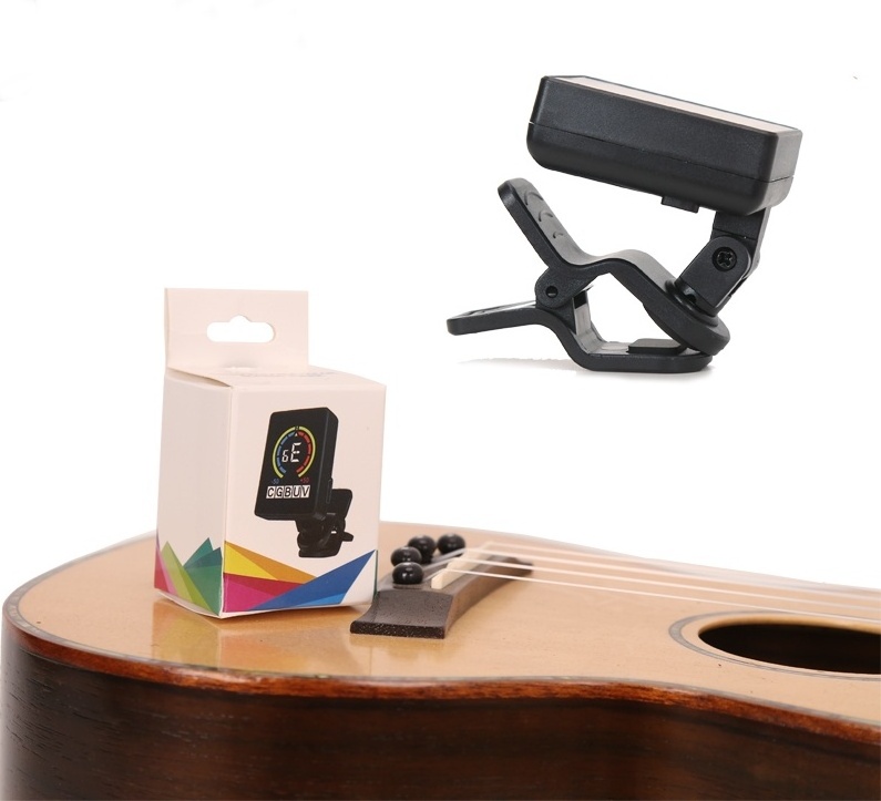 China professional  tuner  five mode ukulele guitar bass  chromatic violin LCD Screen with button  battery