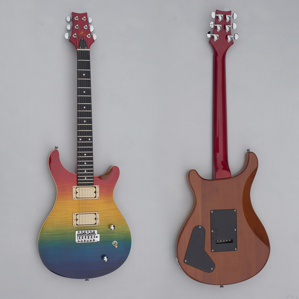 New LP shape electric guitar factory wholesale 22 frets 6 string mahogany body electric guitars accept custom LOGO