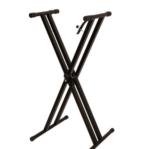 New Design Piano Keyboard Stand Wholesale Adjustable Black Double X Keyboard Music Stand for Music Instrument