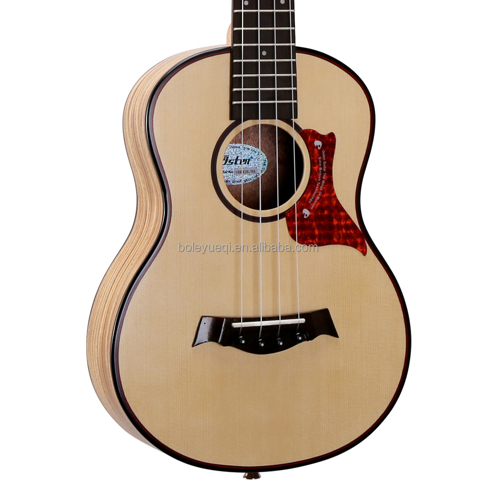 China Wholesale Wooden 26 inch Tenor Ukulele with Level A Spruce Matte Cheap Ukulele Concert Bass Guitar