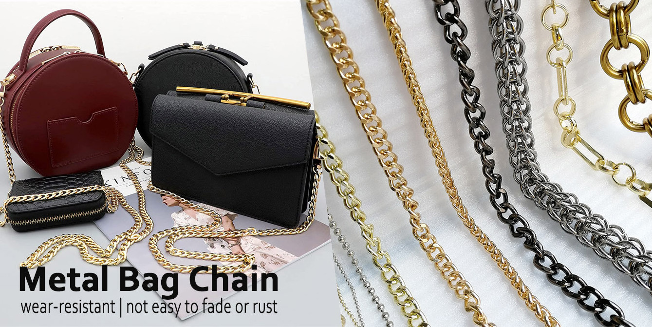 Thick gold chain bag strap sale