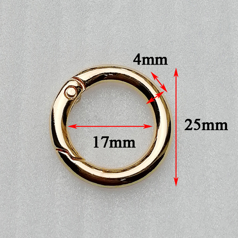 25mm High Quality Hardware Bag Accessories Hanging Gold O Ring for Travel Supplies Handbag Backpack Schoolbag