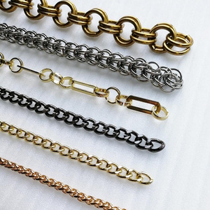 High Quality Hardware Fitting Thick Heavy Handbag Chain Custom Bag Strap Gold Big Chain for Handbag Bag