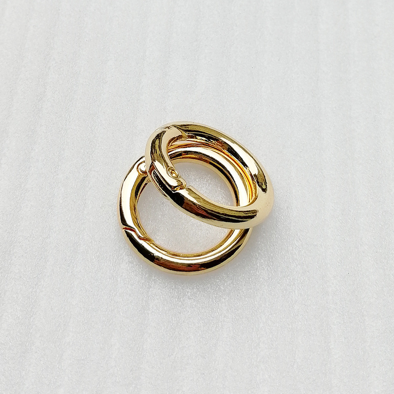 Luxury Bag Accessories Buckle O Ring 18mm BL Bags Decoration Rings Gold Alloy Round Metal Jewelry Charm Bag Rings Click 500 PCS