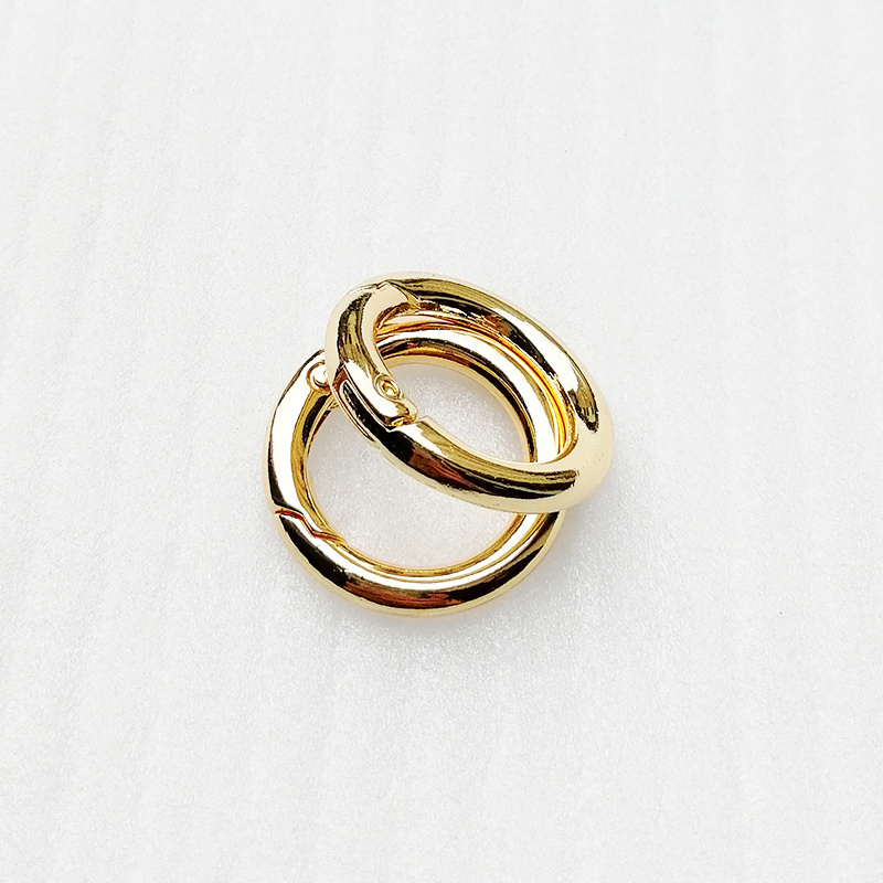 Luxury Bag Accessories Buckle O Ring 18mm BL Bags Decoration Rings Gold Alloy Round Metal Jewelry Charm Bag Rings Click 500 PCS