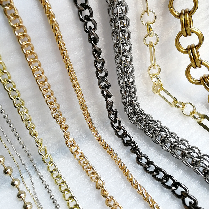 High Quality Hardware Fitting Thick Heavy Handbag Chain Custom Bag Strap Gold Big Chain for Handbag Bag