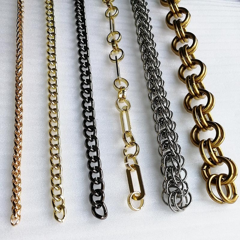 High Quality Hardware Fitting Thick Heavy Handbag Chain Custom Bag Strap Gold Big Chain for Handbag Bag