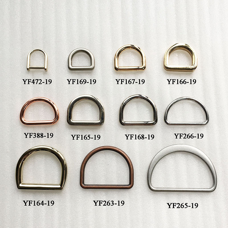 Factory Custom Various Bag Hardware Accessories Metal Buckle Bag Lock Snap Hook D Ring O ring for Bag Belt