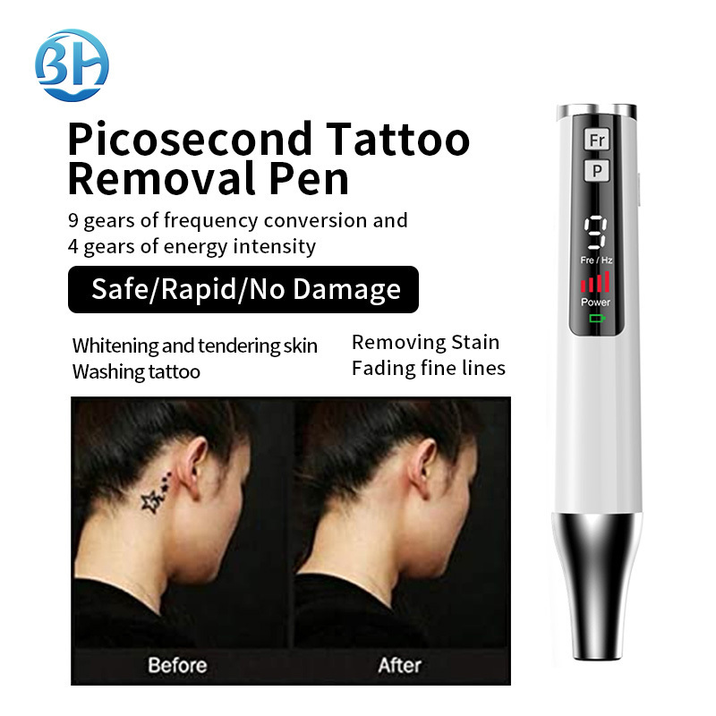 Light Picosecond Pen Tattoo Removal Device Mole Removal Pen Blue Stationary Red Light Nano Needles Skin Pen for Face Home Use