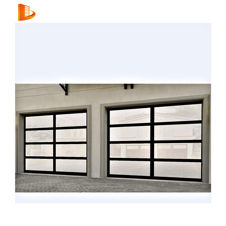 Seccional Automatic Glass Metal Exterior Sectional Garage Roll up Steel Panels Doors for Warehouse or Logistics