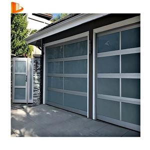 Modern Design Garage Door Control Tempered Glass Garage Door Aluminium Vertical Bifold Garage Doors For House And Villa