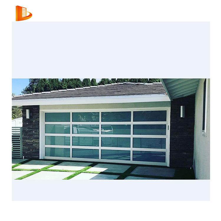 Modern Design Garage Door Control Tempered Glass Garage Door Aluminium Vertical Bifold Garage Doors For House And Villa