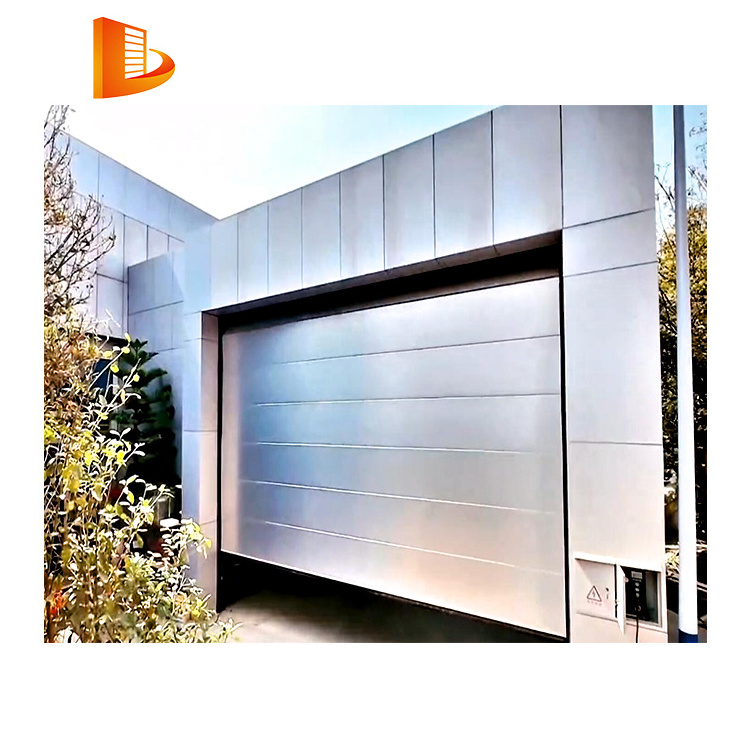 custom garage doors, automatic, electric, sectional, Double skin, wooden car, for Villa