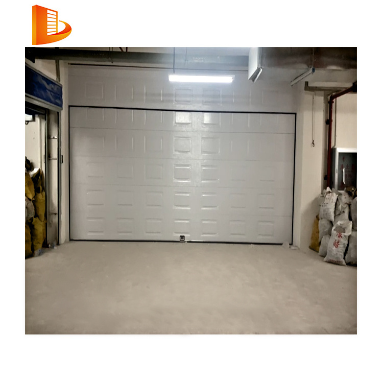 custom garage doors, automatic, electric, sectional, Double skin, wooden car, for Villa