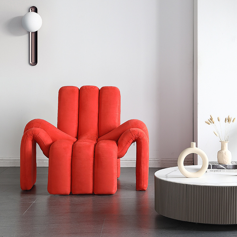 personal leisure model room light luxury Nordic single sofa Italian minimalist designer hotel shaped spider chair