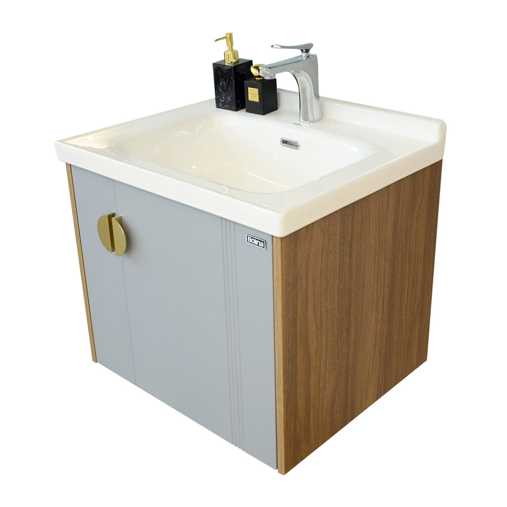 Ceramic washstand washbasin personal customized bathroom cabinets with buffer hinge