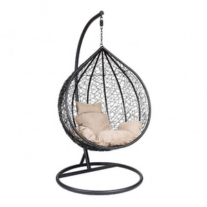 Best Selling Swing Person Deep Cushion Rocking Basket Rattan Swing Chair Living Room Indoor Hanging Swing Egg Chair