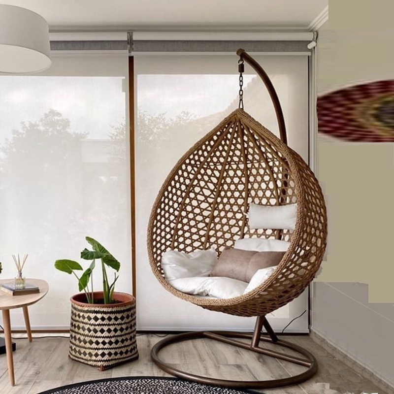 Furniture Manufacturer Egg Hanging Swing Chair Cheap Metal With Round Frame Garden Wicker Furniture