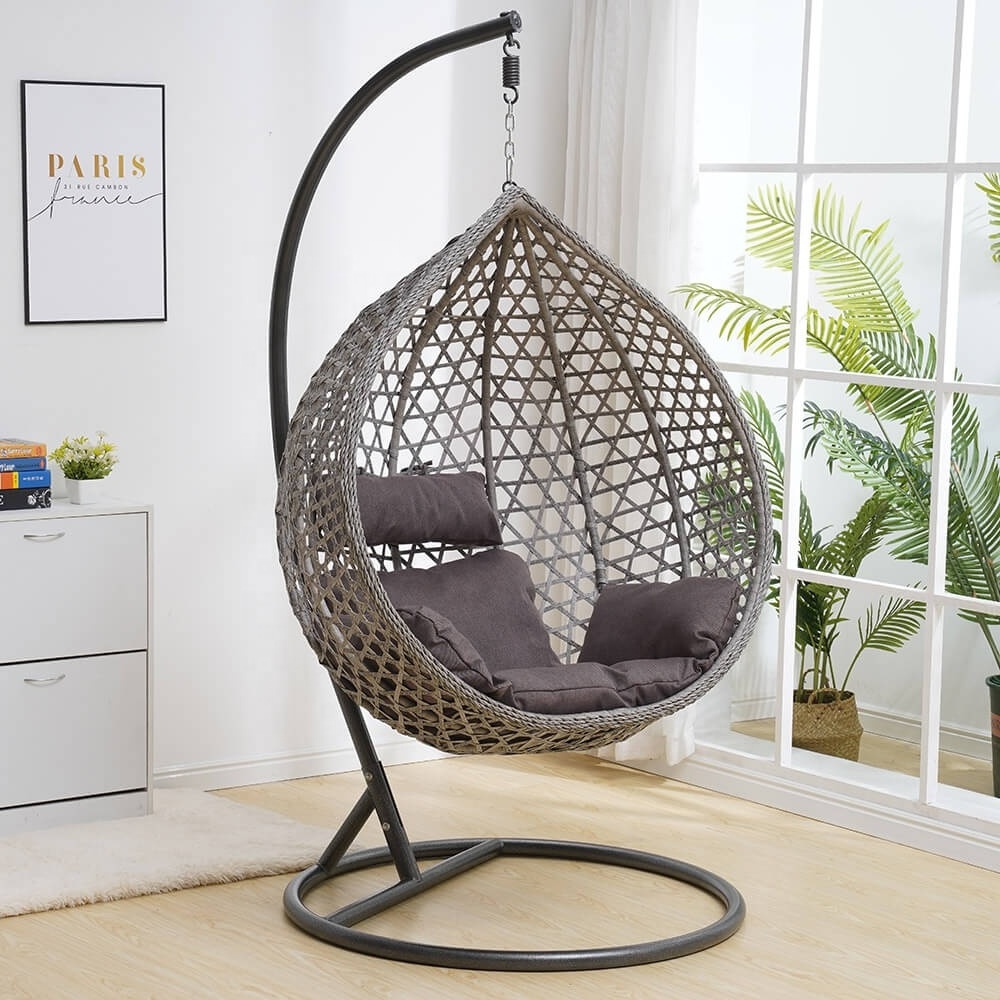 Low Price Swing Person Handmade Adult Egg Rattan Double Seat Bubble Patio Swing