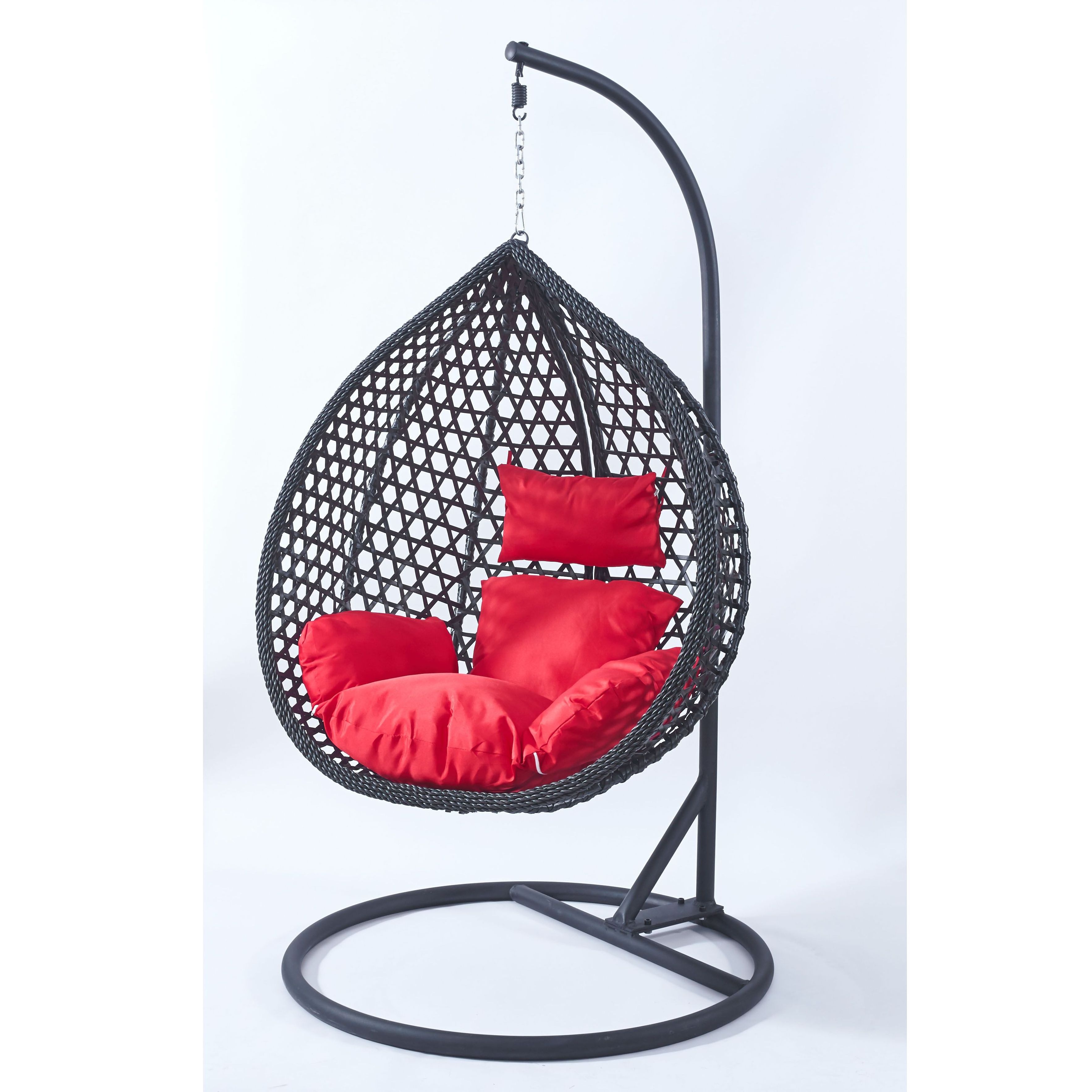 2023 hotsell wholesale foldable egg chair garden hammock patio rattan wicker swing hanging folding egg chairs with metal stand