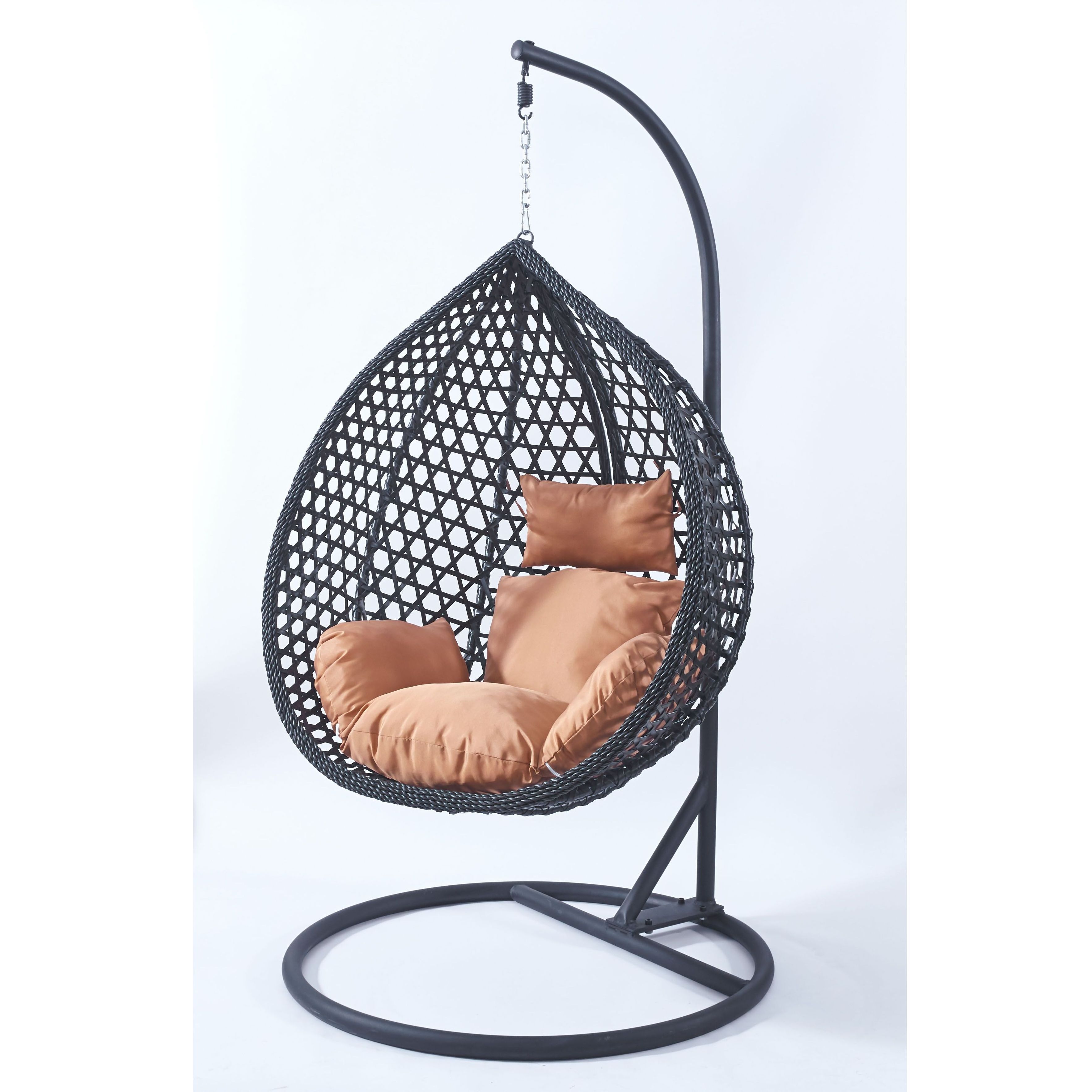 large outdoor patio hanging 2 seats swing hammock person basket cushion folding salon red double egg chair with cover