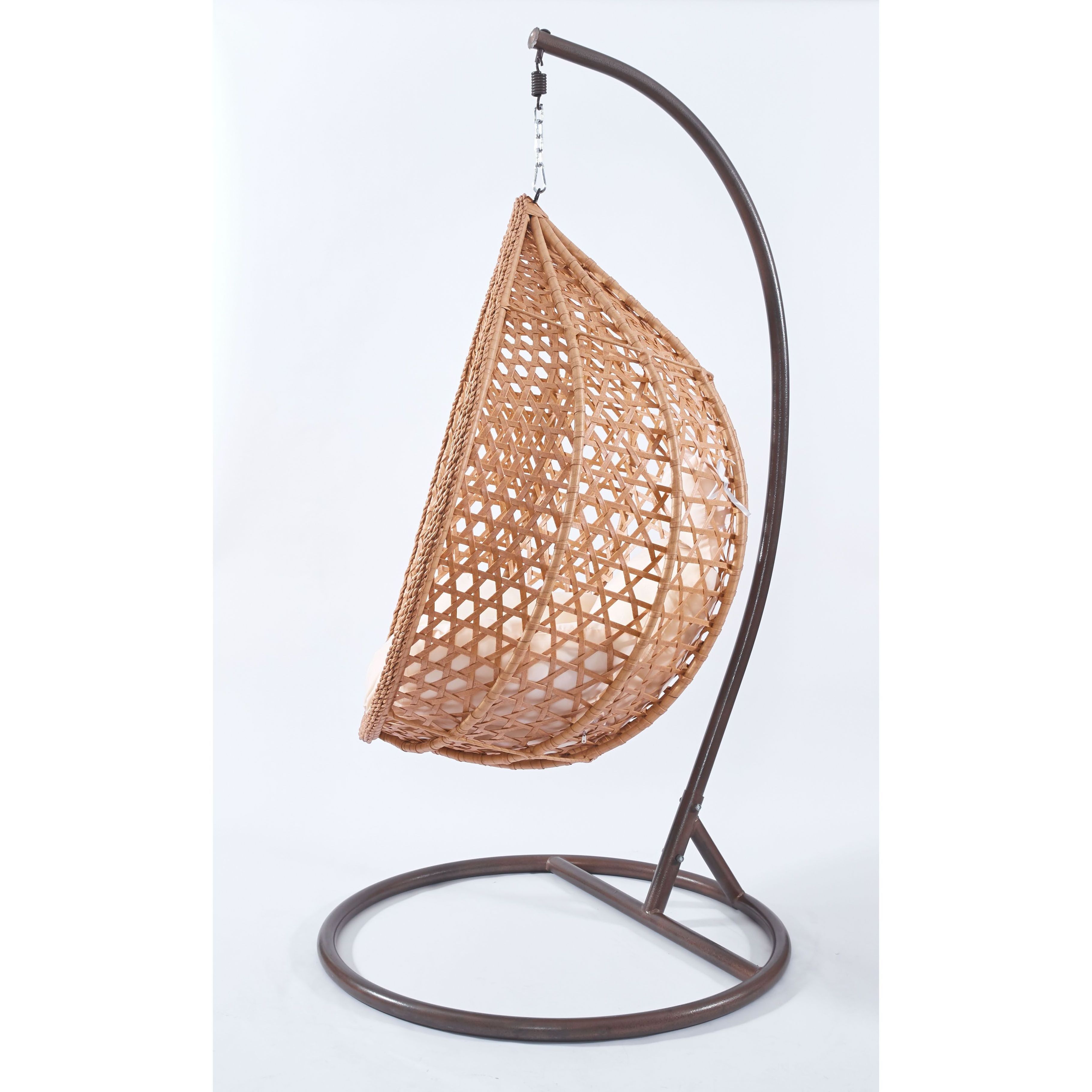 2023 hotsell factory sales modern garden hammock patio outdoor furniture rattan wicker swing hanging egg chairs with metal stand