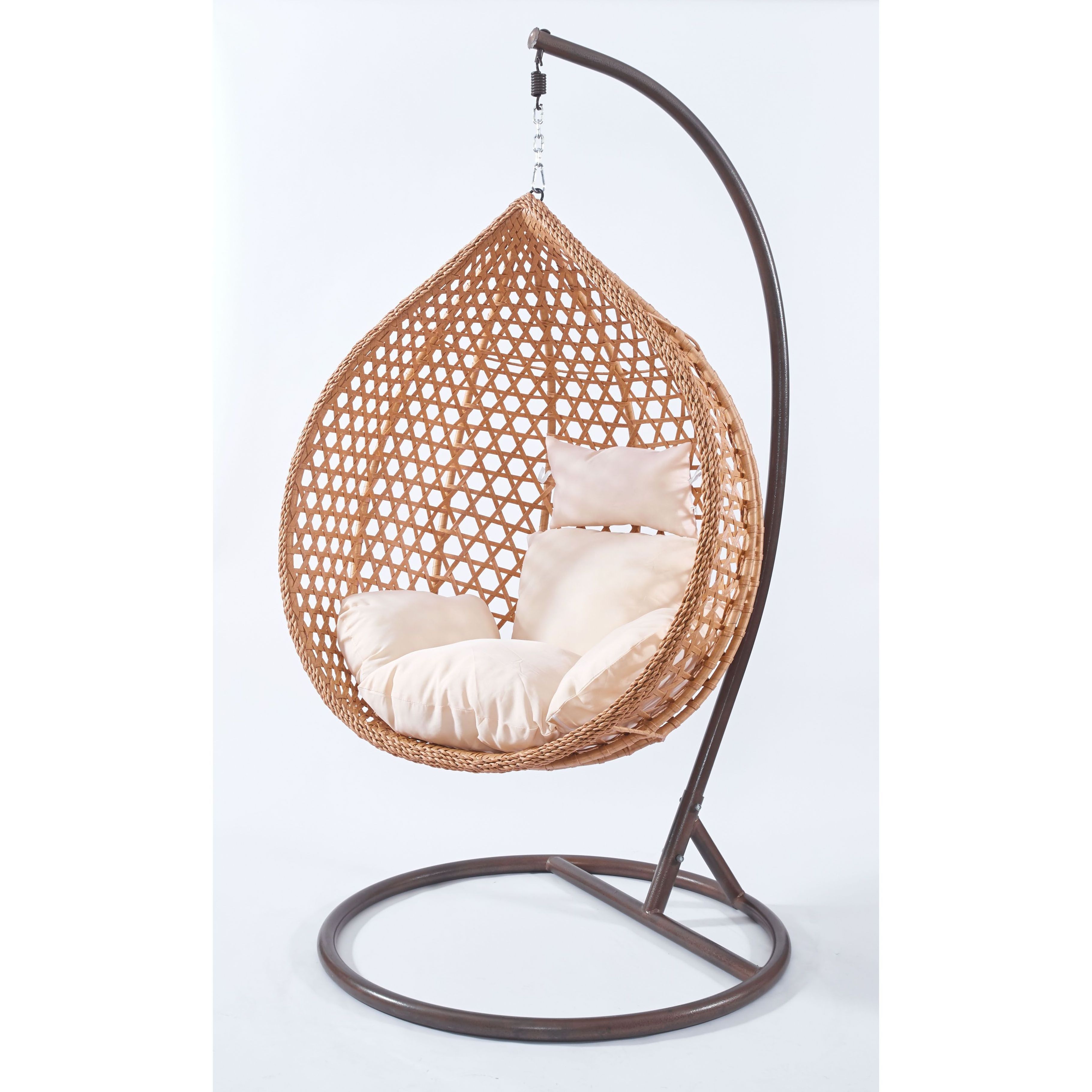 2023 hotsell factory sales modern garden hammock patio outdoor furniture rattan wicker swing hanging egg chairs with metal stand