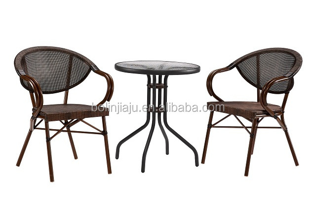 Simple Style Square Metal Bistro Set Patio Restaurant Outdoor Dinning Table Set